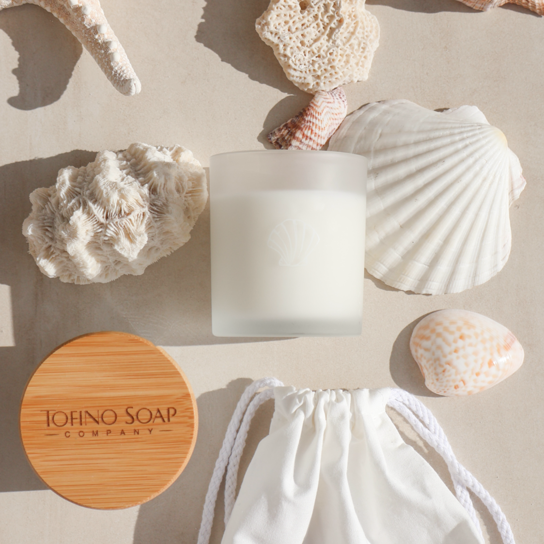 beach shell candle