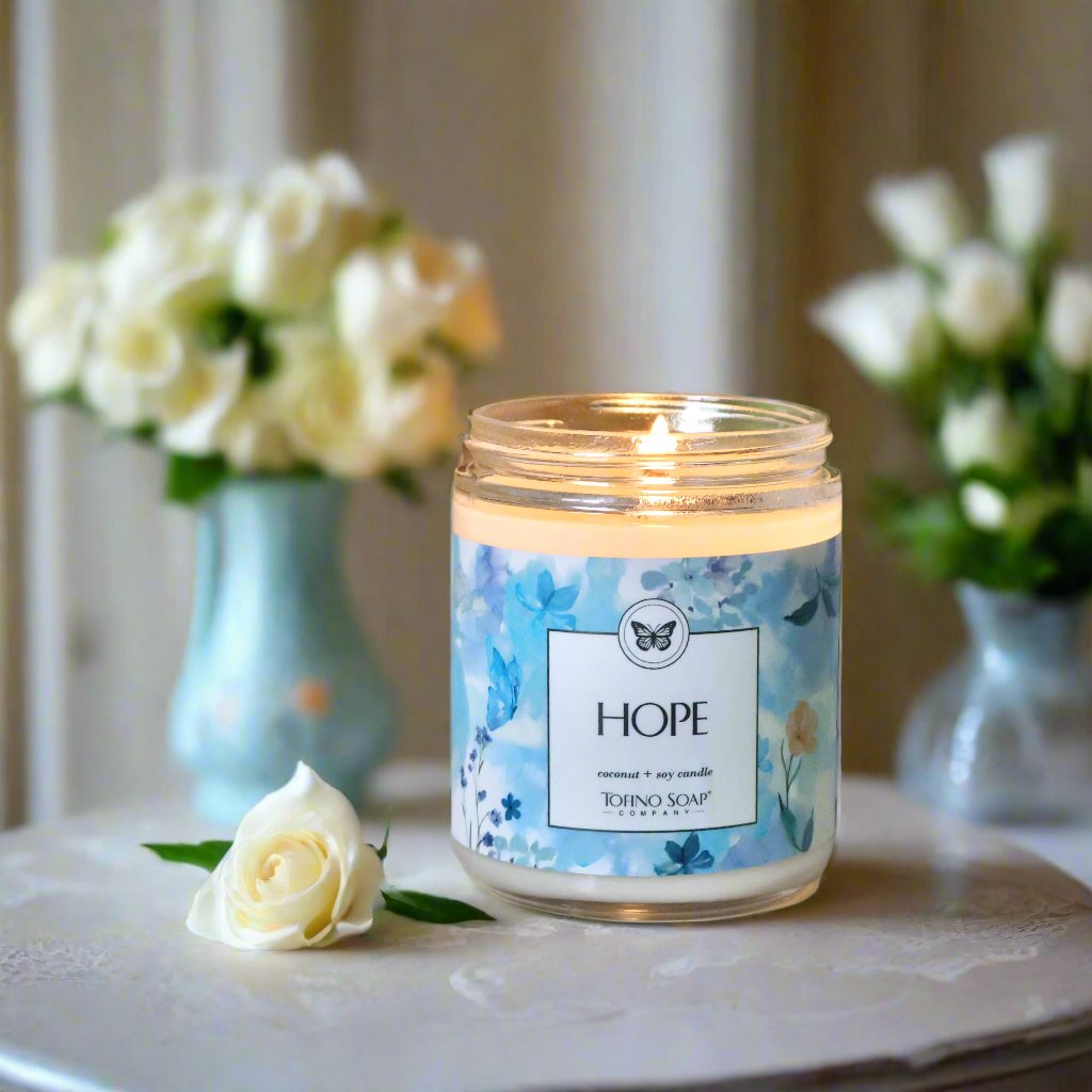 Lavender scented massage candle
