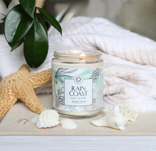 Tofino Coastal Candle Collection- natural candles made with Vancouver Island botanicals