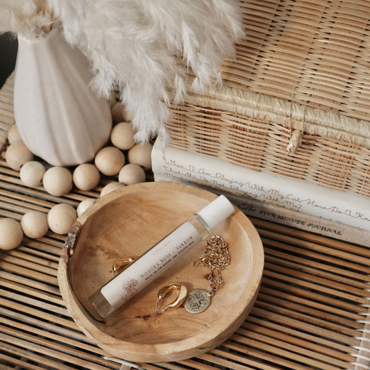 rose & yarrow facial oil for dry skin, tofino organics