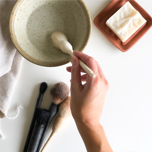 Do your skin a solid and clean your makeup brushes