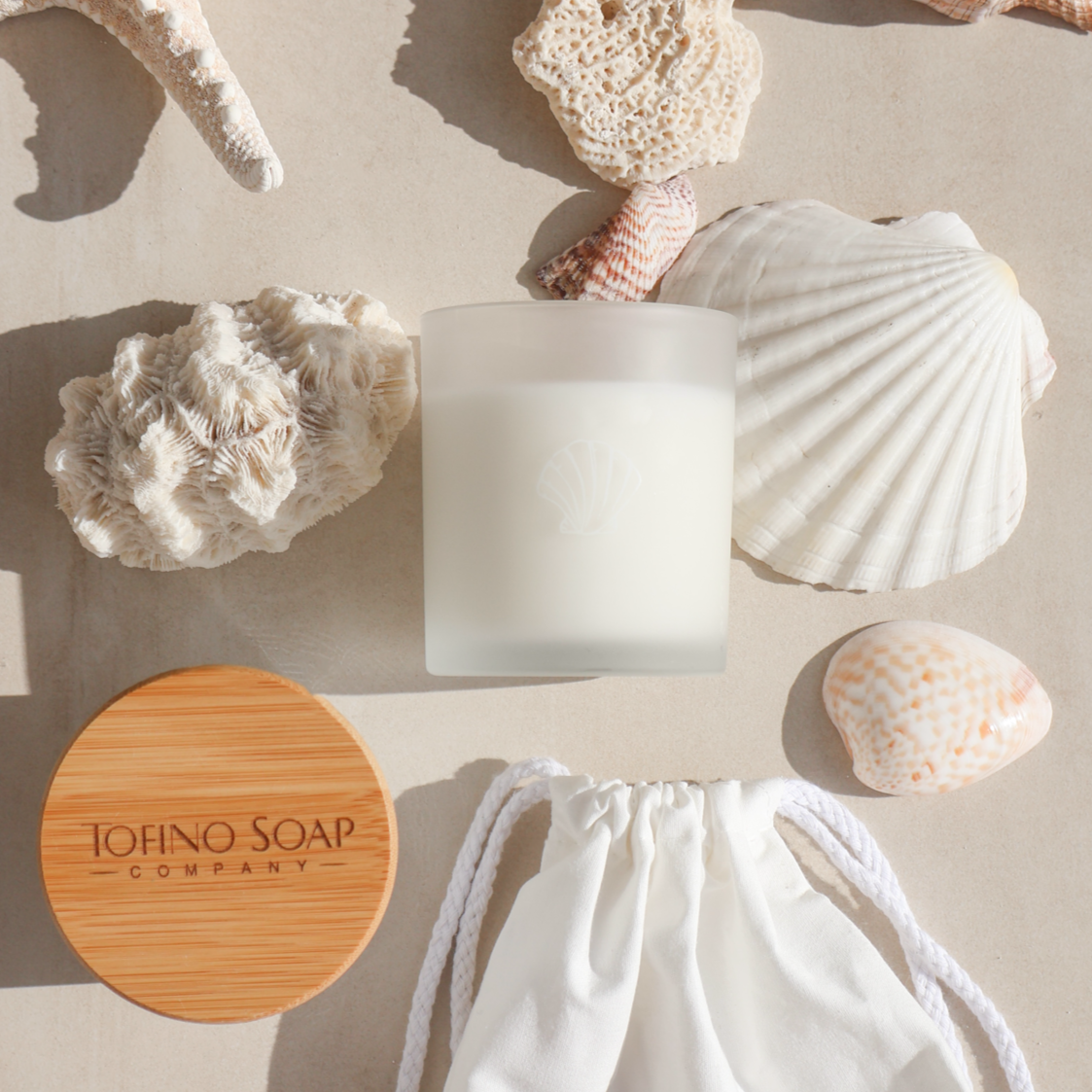 beach shell candle 