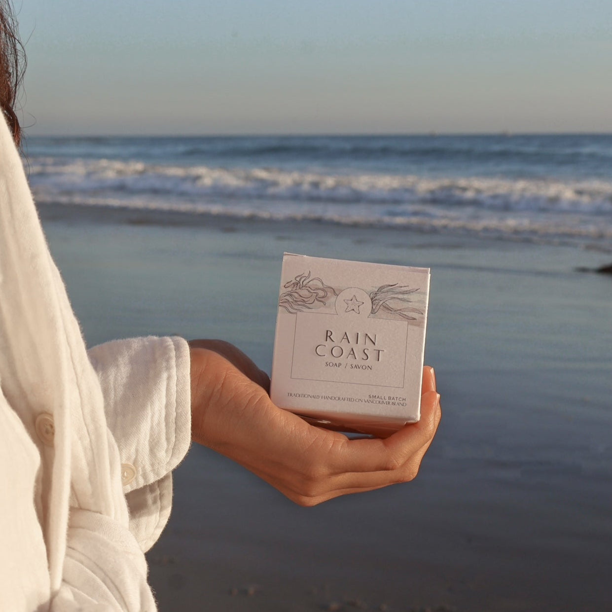 Natural soap at long beach, tofino