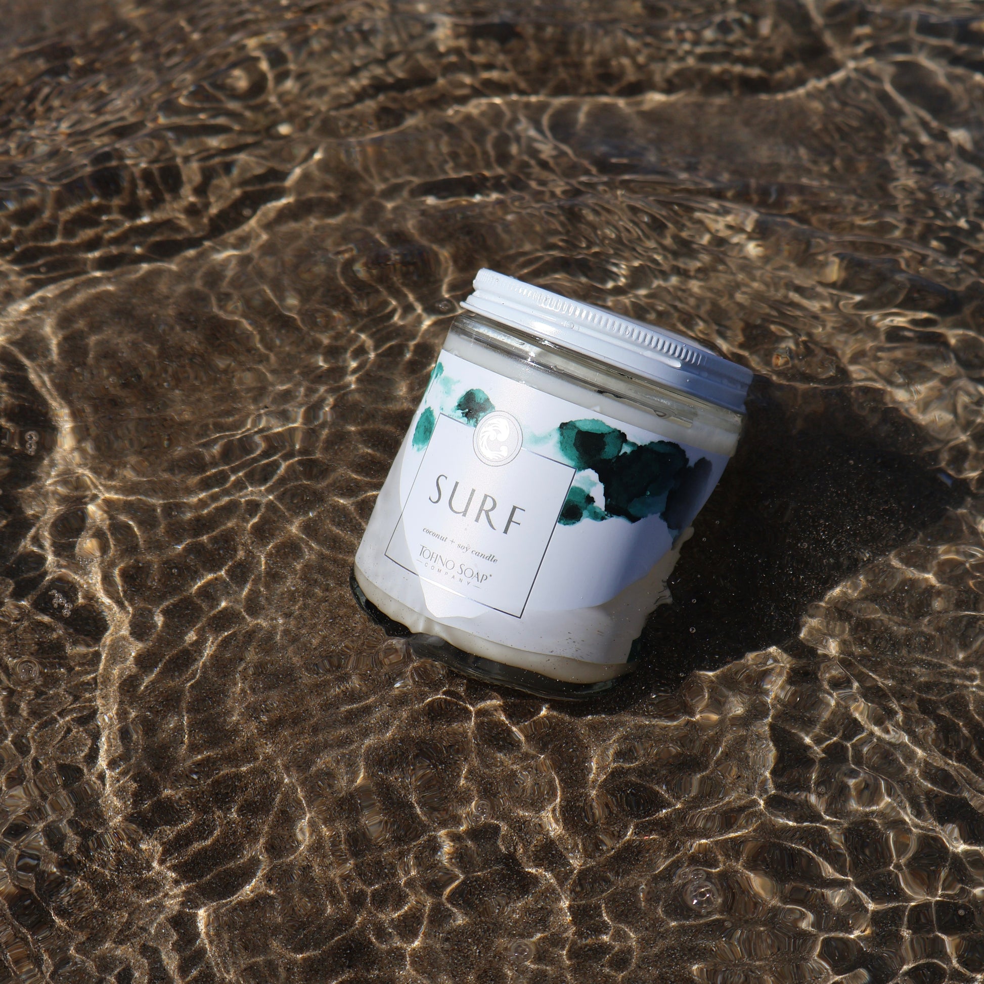 Surf  Collection- natural Coconut candle made with organic Vancouver Island botanicals