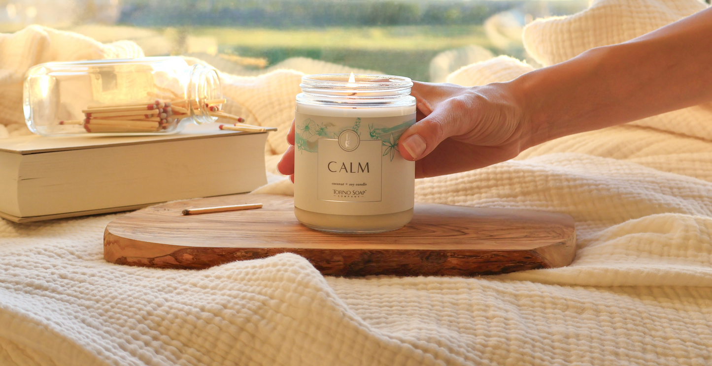 lavender chamomile massage candle by Tofino Soap Company 