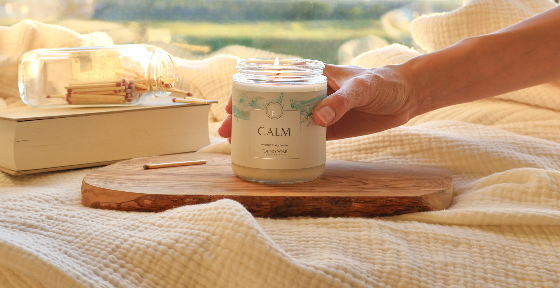 lavender chamomile massage candle by Tofino Soap Company 