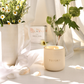 white clay candle home decor 